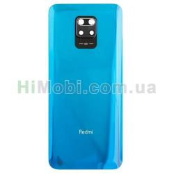 Задня кришка Xiaomi Redmi Note 9 Pro/ 9 Pro Max/ 9S Aurora Blue + скло камери