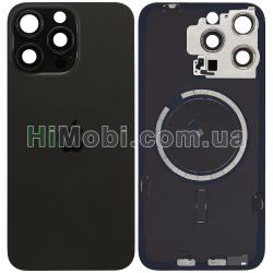Задня кришка iPhone 15 Pro Max Black Titanium + скло камери + MagSafe оригiнал
