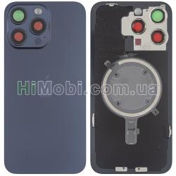 Задня кришка iPhone 15 Pro Max Blue Titanium + скло камери + MagSafe оригiнал