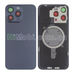 Задня кришка iPhone 15 Pro Max Blue Titanium + скло камери + MagSafe оригiнал PRC