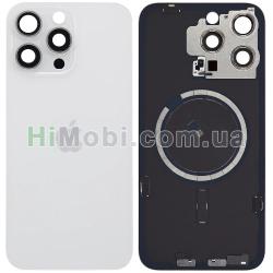 Задня кришка iPhone 15 Pro Max White Titanium + скло камери + MagSafe оригiнал