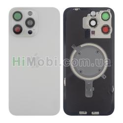 Задня кришка iPhone 15 Pro Max White Titanium + скло камери + MagSafe оригiнал PRC