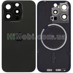 Задня кришка iPhone 15 Pro Black Titanium + скло камери + MagSafe оригiнал
