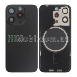 Задня кришка iPhone 15 Pro Black Titanium + скло камери + MagSafe оригiнал PRC