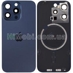 Задня кришка iPhone 15 Pro Blue Titanium + скло камери + MagSafe оригiнал