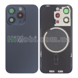 Задня кришка iPhone 15 Pro Blue Titanium + скло камери + MagSafe оригiнал PRC