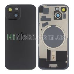 Задня кришка iPhone 15 Black + скло камери + MagSafe оригiнал PRC