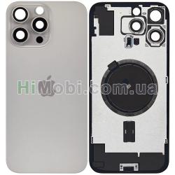 Задня кришка iPhone 16 Pro Max Natural Titanium + скло камери + MagSafe оригiнал