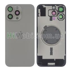 Задня кришка iPhone 16 Pro Max Natural Titanium + скло камери + MagSafe оригiнал PRC