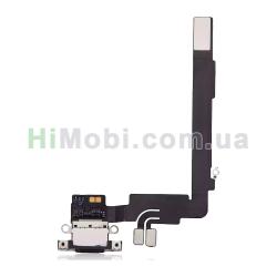 Шлейф iPhone 16 Pro Max з роз'ємом зарядки і мікрофоном Black Titanium знятий з телефона