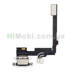 Шлейф iPhone 16 Pro з роз'ємом зарядки і мікрофоном Black Titanium знятий з телефона