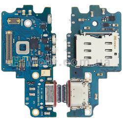 Шлейф Samsung G990 Galaxy S21 FE плата з роз'ємом зарядки та навушників і мікрофоном оригiнал