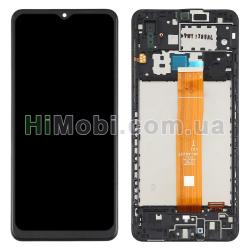 Дисплей (LCD) Samsung A022 Galaxy A02 з сенсором чорний + рамка
