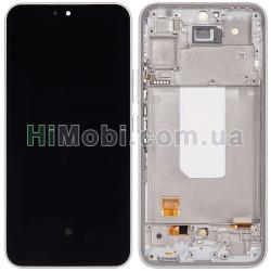 Дисплей Samsung A546 Galaxy A54 5G бiлий сервісний + рамка