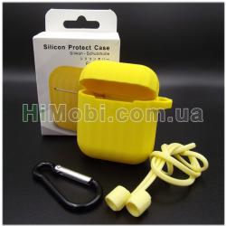 Накладка силіконова AirPods (Case + Шнурок) жовта