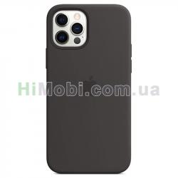 Накладка Silicone Case Full MagSefe iPhone 12 / 12 Pro Black