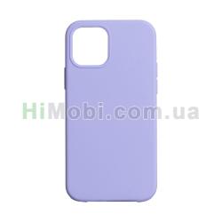 Накладка Silicone Case iPhone 12 / 12 Pro лавандова (39)