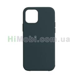 Накладка Silicone Case iPhone 12 / 12 Pro темно-зелена (54)