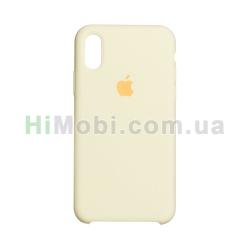 Накладка Silicone Case iPhone Xs Max молочна (11)