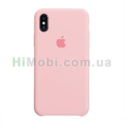 Накладка Silicone Case iPhone Xs Max світло-рожева (6)