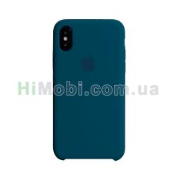 Накладка Silicone Case iPhone Xs Max полуночно-синя (46)