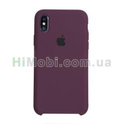 Накладка Silicone Case iPhone X / Xs пурпурна (34)