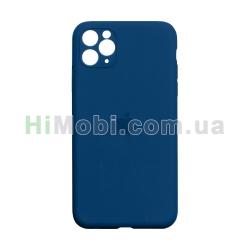 Накладка Silicone Case Full iPhone 11 Pro синя (20)