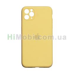 Накладка Silicone Case Full iPhone 11 Pro Max жовта (4)