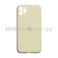 Накладка Silicone Case Full iPhone 11 Pro Max ніжно-жовта (51)