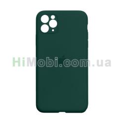 Накладка Silicone Case Full iPhone 11 Pro Max темно-зелена (54)