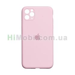 Накладка Silicone Case Full iPhone 11 Pro Max світло-рожева (6)
