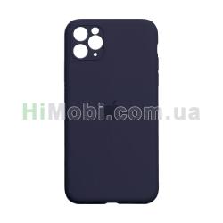 Накладка Silicone Case Full iPhone 11 Pro Max темно-синя (8)