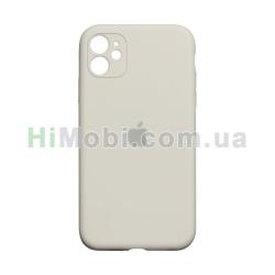 Накладка Silicone Case Full iPhone 11 молочна (11)