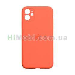 Накладка Silicone Case Full iPhone 11 апельсинова (13)