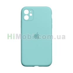 Накладка Silicone Case Full iPhone 11 синьо-блакитна (21)