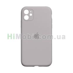 Накладка Silicone Case Full iPhone 11 сіра-галька (23)