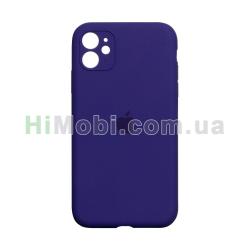 Накладка Silicone Case Full iPhone 11 пурпурна (34)