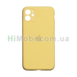 Накладка Silicone Case Full iPhone 11 жовта (4)