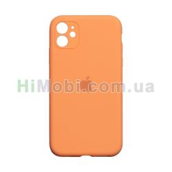 Накладка Silicone Case Full iPhone 11 помаранчева (49)