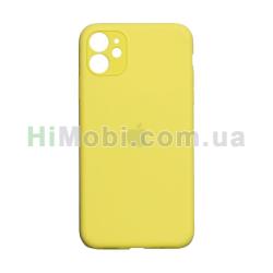 Накладка Silicone Case Full iPhone 11 яскраво-жовта (50)