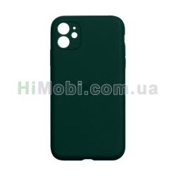 Накладка Silicone Case Full iPhone 11 темно-зелена (54)