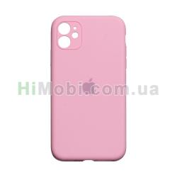 Накладка Silicone Case Full iPhone 11 світло-рожева (6)