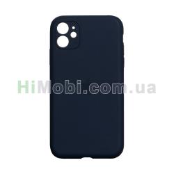 Накладка Silicone Case Full iPhone 11 темно-синя (8)