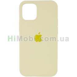 Накладка Silicone Case Full iPhone 12 Pro Max (51) Mellow yellow