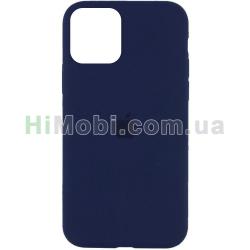 Накладка Silicone Case Full iPhone 12 Pro Max (08) Dark blue