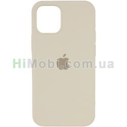 Накладка Silicone Case Full iPhone 12/ 12 Pro (11) Antique white
