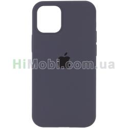 Накладка Silicone Case Full iPhone 12/ 12 Pro (15) Dark grey