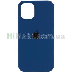 Накладка Silicone Case Full iPhone 12 Pro Max (20) Navy blue