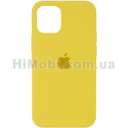 Накладка Silicone Case Full iPhone 12 Pro Max (04) Yellow