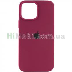 Накладка Silicone Case Full iPhone 15 Pro Max (42) Maroon